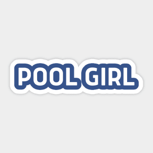 Pool Girl Swimming Sticker